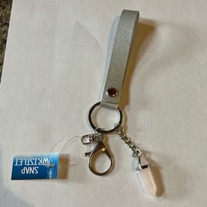 Key Snap Wristlet With Crystal